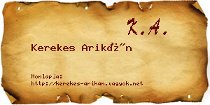 Kerekes Arikán névjegykártya